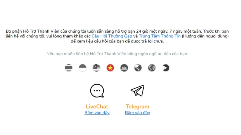 3 phương thức chính để liên hệ nhà cái